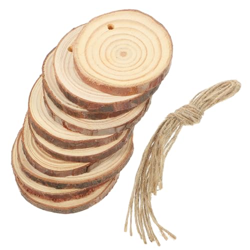 SOLUSTRE 10 Stück Natürliche Vorgebohrte Holzscheiben aus Unbehandeltem Holz Rund Leicht für DIY Holzornamente Weihnachtsdekorationen Bastelprojekte für Aufhängung Vielseitig Einsetzbar SOLUSTRE 10 Stück Natürliche Vorgebohrte Holzscheiben aus Unbehandeltem Holz Rund Leicht für DIY Holzornamente Weihnachtsdekorationen Bastelprojekte für Aufhängung Vielseitig Einsetzbar von SOLUSTRE