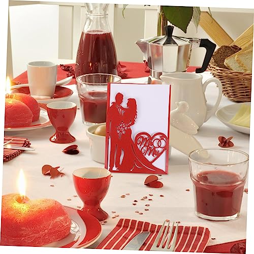 SOLUSTRE 10 Stück Romantische Hochzeitseinladungskarten mit Filigranem Hohlstanzmuster Kreative Klappkarten in Rot für Braut und Bräutigam Stilvolle Einladungen für Hochzeit und SOLUSTRE 10 Stück Romantische Hochzeitseinladungskarten mit Filigranem Hohlstanzmuster Kreative Klappkarten in Rot für Braut und Bräutigam Stilvolle Einladungen für Hochzeit und von SOLUSTRE