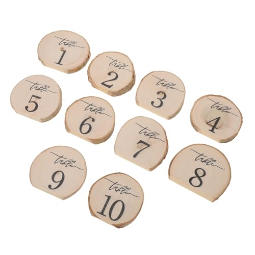 SOLUSTRE 10 Stück Rustikale Tischnummern Für Den Empfang Tischnummern Für Den Empfang Holz Tischnummernkarten Rustikale Für Hochzeiten SOLUSTRE 10 Stück Rustikale Tischnummern Für Den Empfang Tischnummern Für Den Empfang Holz Tischnummernkarten Rustikale Für Hochzeiten von SOLUSTRE