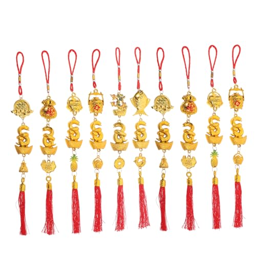 SOLUSTRE 10 Stück Teiliges Chinesische Glücksbringer Anhänger mit Quasten Bunte Frühlingsfest Dekoration für Auto Zuhause Büro Traditionelle Schlangenjahr Neujahrs Hängedeko SOLUSTRE 10 Stück Teiliges Chinesische Glücksbringer Anhänger mit Quasten Bunte Frühlingsfest Dekoration für Auto Zuhause Büro Traditionelle Schlangenjahr Neujahrs Hängedeko von SOLUSTRE