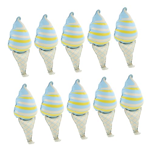 SOLUSTRE 10stücke Eiscreme-folienballons Für Geburtstagsparty-dekoration Cartoon Partyzubehör Für Eiscreme-themenfeiern von SOLUSTRE