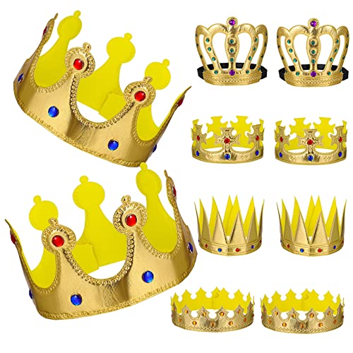 SOLUSTRE 10 Stück Teiliges Goldene Königskronen mit Schmucksteinen Party Kopfschmuck für Erwachsene Verstellbar für Geburtstagsfeiern Themenpartys und Festliche Anlässe SOLUSTRE 10 Stück Teiliges Goldene Königskronen mit Schmucksteinen Party Kopfschmuck für Erwachsene Verstellbar für Geburtstagsfeiern Themenpartys und Festliche Anlässe von SOLUSTRE