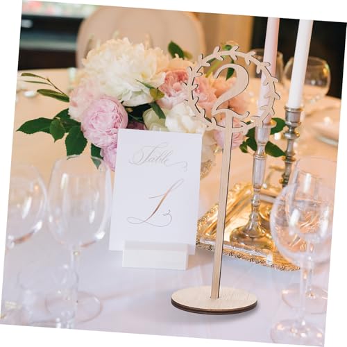 SOLUSTRE 10 Stück Teiliges Holz Tischnummern mit Kreativem Hohldesign Langlebige Rustikale Tischdekoration für Hochzeit Party und Familienfeiern Einfache Handhabung Stilvolle von SOLUSTRE
