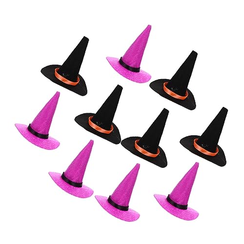 SOLUSTRE 10 Stück Teiliges Miniatur Hexenhüte aus Filz Große Halloween Deko Hüte Schwarz und Robuste Mini Puppenhüte für DIY Basteln Puppenhaus Partydekoration und Weinflaschenverzierung SOLUSTRE 10 Stück Teiliges Miniatur Hexenhüte aus Filz Große Halloween Deko Hüte Schwarz und Robuste Mini Puppenhüte für DIY Basteln Puppenhaus Partydekoration und Weinflaschenverzierung von SOLUSTRE