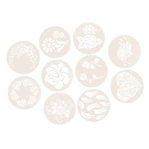SOLUSTRE 10 Stück Teiliges Tortendeko Schablonen aus Vielseitige Malvorlagen für Kuchen Kaffee Backen und DIY Kreativprojekte Wiederverwendbare Muster für Cappuccino Latte und SOLUSTRE 10 Stück Teiliges Tortendeko Schablonen aus Vielseitige Malvorlagen für Kuchen Kaffee Backen und DIY Kreativprojekte Wiederverwendbare Muster für Cappuccino Latte und von SOLUSTRE