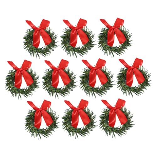 SOLUSTRE 10 Stück Teiliges Weihnachts Kerzenkränze mit Schleifen Dekorative Tischdekoration für Kerzenringe Künstlicher Tannenzweigkranz für Festliche Weihnachtsfeiern und Gemütliche SOLUSTRE 10 Stück Teiliges Weihnachts Kerzenkränze mit Schleifen Dekorative Tischdekoration für Kerzenringe Künstlicher Tannenzweigkranz für Festliche Weihnachtsfeiern und Gemütliche von SOLUSTRE