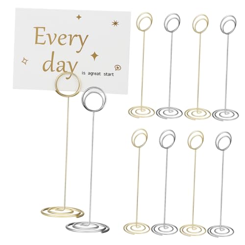 SOLUSTRE 10 Stück Tischkartenhalter aus Stabiler Memo Halter für Hochzeit Geburtstag Bankett Silber Goldfarben Tischdekoration Vielseitig Einsetzbar SOLUSTRE 10 Stück Tischkartenhalter aus Stabiler Memo Halter für Hochzeit Geburtstag Bankett Silber Goldfarben Tischdekoration Vielseitig Einsetzbar von SOLUSTRE