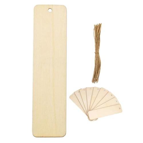 SOLUSTRE 10 Stück hölzernes Lesezeichen Holzanhänger zum Basteln mit Löchern Holzverzierungsrohlinge Holzanhänger zum Aufhängen leere lesezeichen aus holz holzhandwerk selber machen Beige SOLUSTRE 10 Stück hölzernes Lesezeichen Holzanhänger zum Basteln mit Löchern Holzverzierungsrohlinge Holzanhänger zum Aufhängen leere lesezeichen aus holz holzhandwerk selber machen Beige von SOLUSTRE