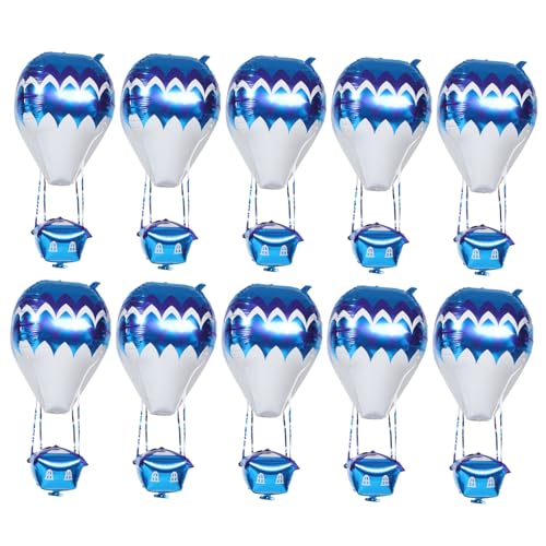 SOLUSTRE 10 Stücke Aluminium Film Ballon Heißer Luft Ballon Party Dekorationen Heißer Luft Ballon Dekorationen Blau SOLUSTRE 10 Stücke Aluminium Film Ballon Heißer Luft Ballon Party Dekorationen Heißer Luft Ballon Dekorationen Blau von SOLUSTRE