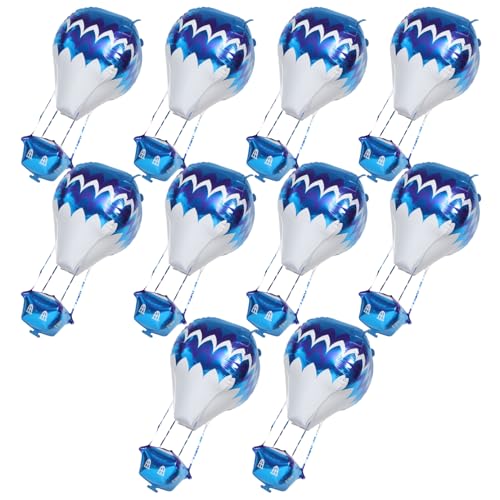 SOLUSTRE 10 Stücke Aluminium Film Ballon Heißluftballon Party Dekorationen Heißluftballon Dekorationen Dusche Blau von SOLUSTRE