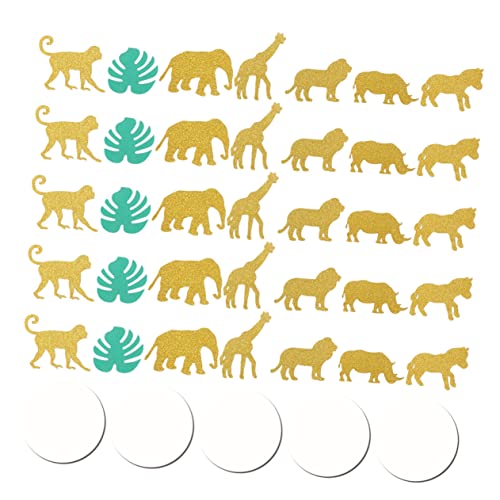 SOLUSTRE 100 Stück Hawaii Dschungel Monstera Tier Konfetti Dekorationen Kreative Papierteile für Geburtstagsfeiern mit Runden Scheiben SOLUSTRE 100 Stück Hawaii Dschungel Monstera Tier Konfetti Dekorationen Kreative Papierteile für Geburtstagsfeiern mit Runden Scheiben von SOLUSTRE