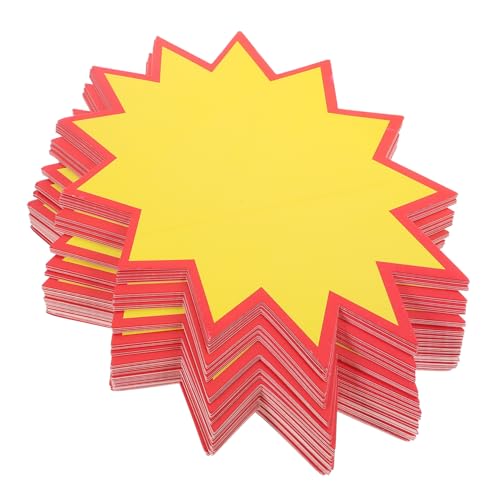 SOLUSTRE 100 Stück Preisschilder Verkaufspreisschilder für Supermärkte Einzelhandel Stabile Papier Preisschildkarten zur Preisanzeige und Produktinformation von SOLUSTRE