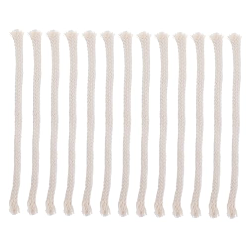 SOLUSTRE 100 Stück Runde Baumwoll-öllampen Dochte Geflochtene Ersatzdochte für Kerosinlampen Laternen und Kerzenbrenner Beige Langlebig Kompatibel für Outdoor und Notfälle von SOLUSTRE