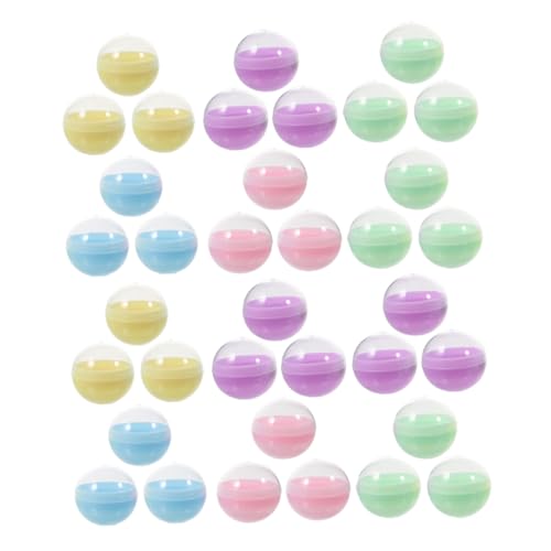 SOLUSTRE 100 Stück -Schale in Macaron-Farbe Klauenmaschinenpreise klare Bälle Kapselautomat Verkaufsautomat für klare, runde Verkaufskapseln klare Kugel pp von SOLUSTRE