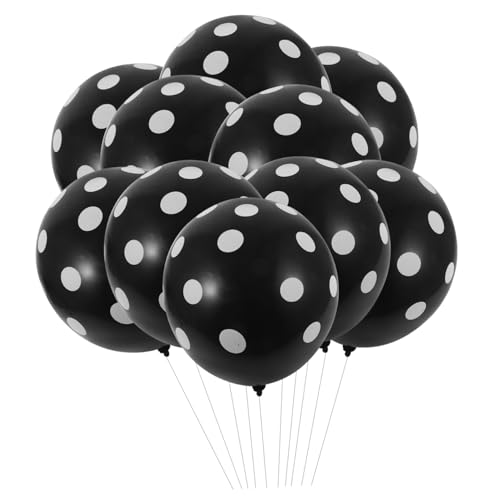 SOLUSTRE 100 Stück Wellen Punkt Ballon Heiraten Luftballons Zur Hochzeit Geburtstag Regenbogen Dekorationen Runde Luftballons Farben Hochzeitsballons Führen Willkommen Punkte Black Emulsion SOLUSTRE 100 Stück Wellen Punkt Ballon Heiraten Luftballons Zur Hochzeit Geburtstag Regenbogen Dekorationen Runde Luftballons Farben Hochzeitsballons Führen Willkommen Punkte Black Emulsion von SOLUSTRE