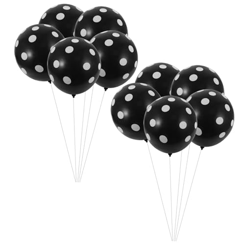 SOLUSTRE 100 Stück Wellen Punkt Ballon Süß Funkeln Willkommen Luftballons Zur Hochzeit Dekorationen Punktballons Hochzeitsballons Party Stolz Bunt Geburtstag Weiß Führen Fest Emulsion Black SOLUSTRE 100 Stück Wellen Punkt Ballon Süß Funkeln Willkommen Luftballons Zur Hochzeit Dekorationen Punktballons Hochzeitsballons Party Stolz Bunt Geburtstag Weiß Führen Fest Emulsion Black von SOLUSTRE