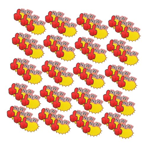 SOLUSTRE 100Stücke Leere Sternform Papier Preisschilder für Einzelhandel und Hofverkauf Robuste Burst Etiketten für und Verkaufsaktionen Einfach zu Beschriften von SOLUSTRE