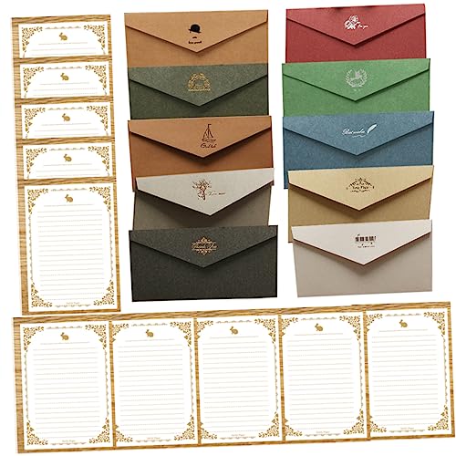 SOLUSTRE 10Sätze Einladungskarten Umschläge mit Briefpapier für Hochzeiten Feste Persönliche Nachrichten und Kreative Einladungen Handliche für Einfache SOLUSTRE 10Sätze Einladungskarten Umschläge mit Briefpapier für Hochzeiten Feste Persönliche Nachrichten und Kreative Einladungen Handliche für Einfache von SOLUSTRE