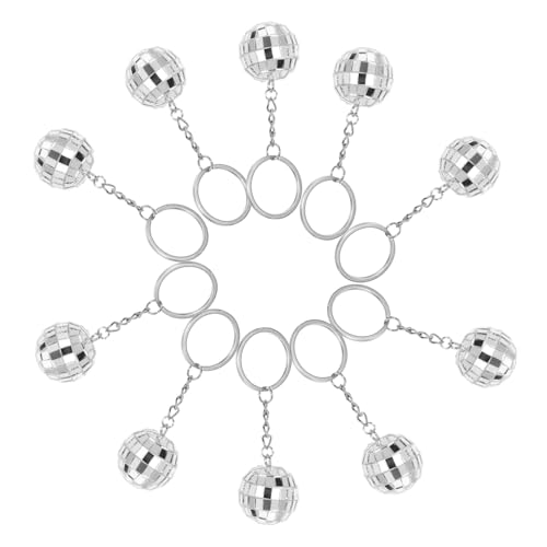 SOLUSTRE 10Stücke Discokugel Schlüsselanhänger Multifunktional für Partys Weihnachtsbaumdekoration Taschenaccessoires SOLUSTRE 10Stücke Discokugel Schlüsselanhänger Multifunktional für Partys Weihnachtsbaumdekoration Taschenaccessoires von SOLUSTRE
