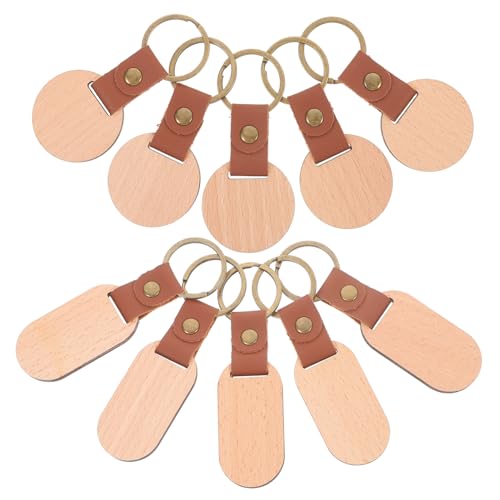SOLUSTRE 10Stücke Holz Schlüsselanhänger Rohlinge DIY Natürlichem Holz Blanko für Bastelprojekte mit Schlüsselring für Kreative und Dekoration SOLUSTRE 10Stücke Holz Schlüsselanhänger Rohlinge DIY Natürlichem Holz Blanko für Bastelprojekte mit Schlüsselring für Kreative und Dekoration von SOLUSTRE