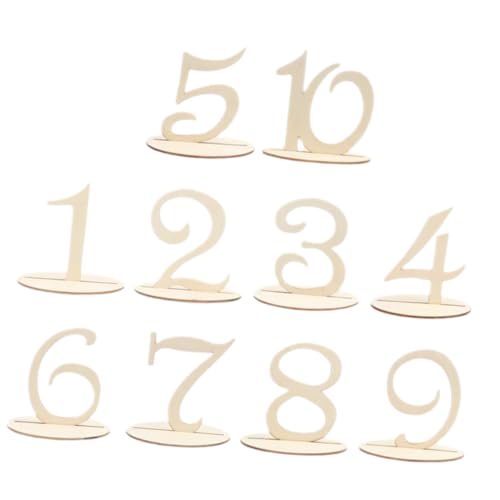 SOLUSTRE 10 Stück Holz Tischnummern für Hochzeiten Tischdekoration Platzkarten mit Sockel Bruchfest und Vielseitig Einsetzbar SOLUSTRE 10 Stück Holz Tischnummern für Hochzeiten Tischdekoration Platzkarten mit Sockel Bruchfest und Vielseitig Einsetzbar von SOLUSTRE