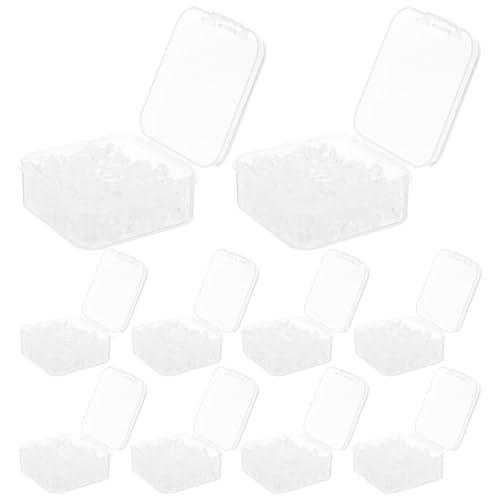 SOLUSTRE 10er-Box durchsichtige Ohrring-Verschlüsse als Ersatz – Sicherheitsverschlüsse für Ohrstecker aus Silikon – transparente Ohrringhalter für DIY-Ohrstecker mit hängenden Ohren, 6 mm von SOLUSTRE