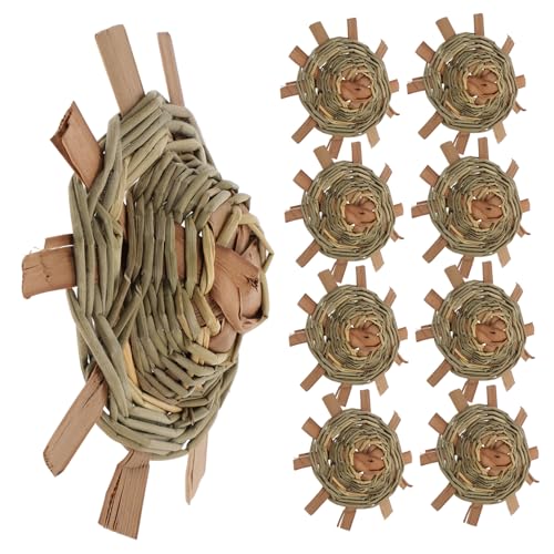SOLUSTRE 10stücke Miniatur Geflochtene Strohhüte Kleine Puppenhüte Handwerk Hut Foto Requisiten von SOLUSTRE