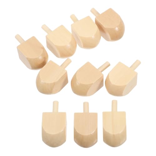 SOLUSTRE 10stücke Unbemalte Holz-Dreidel Für Hanukkah DIY Bastelset Leere Für Junge Mädchen Und Erwachsene Dekorationen Für Feiertagsaktivitäten von SOLUSTRE