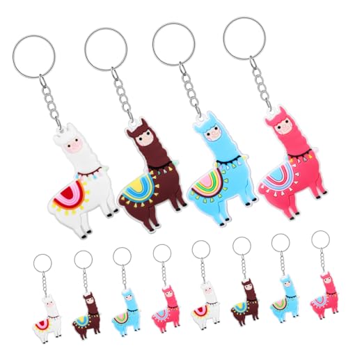 SOLUSTRE 12 Stück Alpaka-schlüsselanhänger Tierschlüsselanhänger Süß Schlüsselbund Tierischer Schlüsselanhänger Für Schlüsselanhänger Frauen Plüschtiere Party Klein Pvc von SOLUSTRE