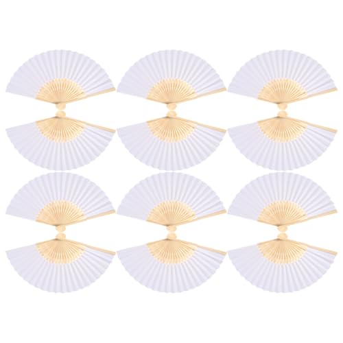 SOLUSTRE 12 Stück Chinesischer Handfächer Faltbare Diy Fächer für Tanz Party Hochzeiten und Kreative Projekte SOLUSTRE 12 Stück Chinesischer Handfächer Faltbare Diy Fächer für Tanz Party Hochzeiten und Kreative Projekte von SOLUSTRE