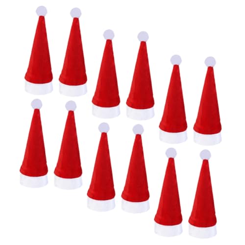 SOLUSTRE 12 Stück Teiliges Mini Weihnachtsmützen Flaschen und Besteckhalter Wiederverwendbar Weihnachtliche Tischdekoration für Party Foto Requisiten und SOLUSTRE 12 Stück Teiliges Mini Weihnachtsmützen Flaschen und Besteckhalter Wiederverwendbar Weihnachtliche Tischdekoration für Party Foto Requisiten und von SOLUSTRE