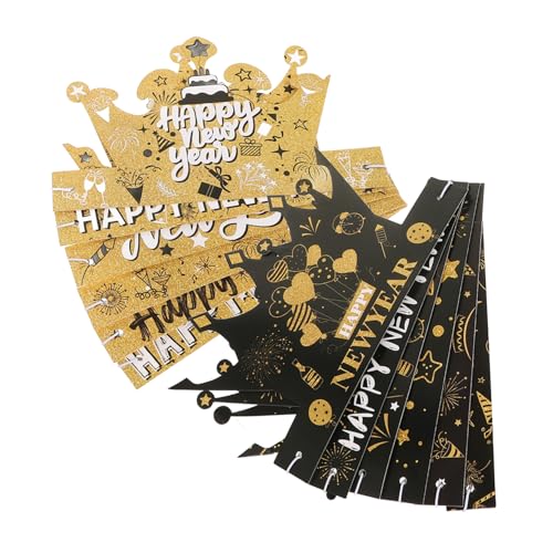 SOLUSTRE 12 Stück Teiliges Neujahrs Partyhüte aus Papier Bunte Bequeme Kopfbedeckungen für Silvester Festliche Designs für Erwachsene Partyzubehör für Neujahrsfeiern SOLUSTRE 12 Stück Teiliges Neujahrs Partyhüte aus Papier Bunte Bequeme Kopfbedeckungen für Silvester Festliche Designs für Erwachsene Partyzubehör für Neujahrsfeiern von SOLUSTRE