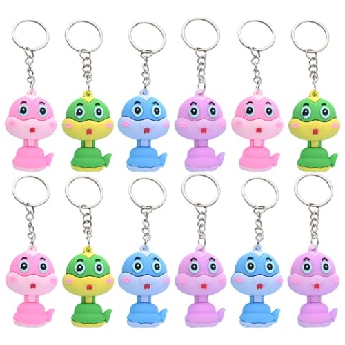 SOLUSTRE 12 Stücke Cartoon Schlüssel Kette Cartoon Schlüsselanhänger Schlange Party Favors Schlange Keychain Edelstahl SOLUSTRE 12 Stücke Cartoon Schlüssel Kette Cartoon Schlüsselanhänger Schlange Party Favors Schlange Keychain Edelstahl von SOLUSTRE