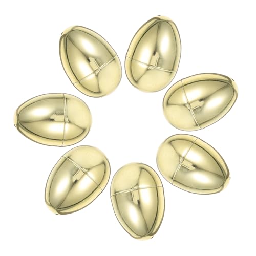 SOLUSTRE 12 Stücke Simulierte Goldene Eier Eierkörbe Eier Leere Eier Gefüllte Eierfüller Party Favors Eier Kunststoff von SOLUSTRE