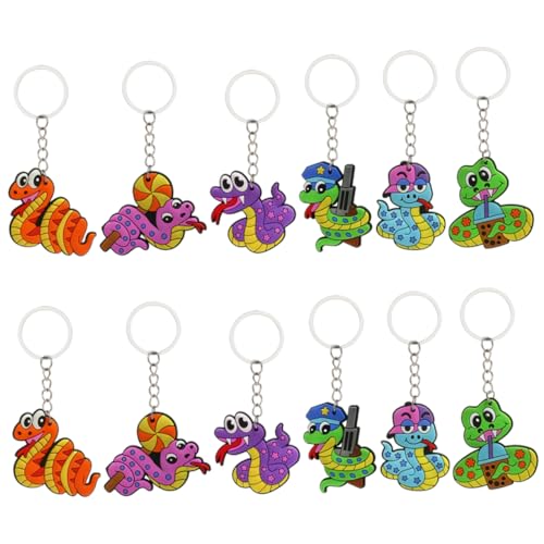 SOLUSTRE 12Stücke Cartoon Schlangen Schlüsselanhänger Niedliche Tier Hängedekoration Rucksackanhänger Und Schlüsseldekoration Für Taschen Für Freunde SOLUSTRE 12Stücke Cartoon Schlangen Schlüsselanhänger Niedliche Tier Hängedekoration Rucksackanhänger Und Schlüsseldekoration Für Taschen Für Freunde von SOLUSTRE
