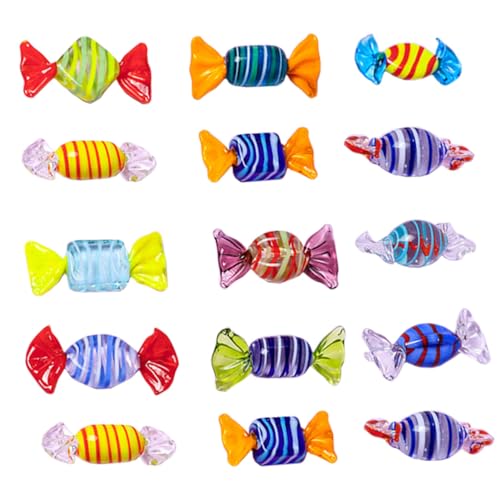 SOLUSTRE 15 Stück Teiliges Bunter Süßigkeiten Ornamente Kreative Deko für Party Hochzeit Weihnachten und Zuhause Zufällige Farben für Festliche Anlässe Zufällige Farbe von SOLUSTRE