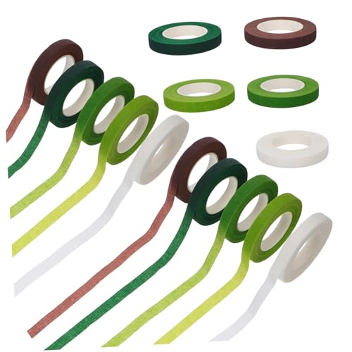 SOLUSTRE 15 Stück Teiliges Floristenband Bunte Klebebänder für Blumenarrangements Hochzeitssträuße und Diy Bastelprojekte Hohe Haftung und Vielseitige Anwendung von SOLUSTRE