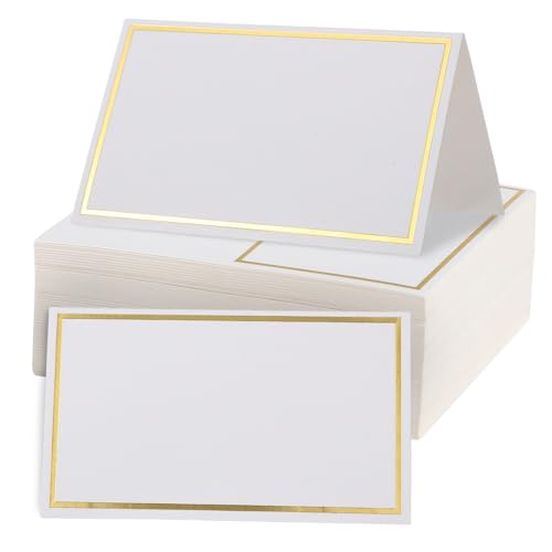 SOLUSTRE 150 Stück Hochzeit Tischkarten mit Goldenem Rand Blanko Zelt-karten für Tischdekoration Namenskarten für Hochzeitsfeiern Partys Bankette und Festliche Anlässe SOLUSTRE 150 Stück Hochzeit Tischkarten mit Goldenem Rand Blanko Zelt-karten für Tischdekoration Namenskarten für Hochzeitsfeiern Partys Bankette und Festliche Anlässe von SOLUSTRE