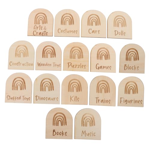 SOLUSTRE 16 Stück Spielzeugkasten -tags Spielzimmer- -organizer Aufbewahrungsetiketten Für Kinderzimmerorganisation Kinderspielzeug-organizer Holz Beige SOLUSTRE 16 Stück Spielzeugkasten -tags Spielzimmer- -organizer Aufbewahrungsetiketten Für Kinderzimmerorganisation Kinderspielzeug-organizer Holz Beige von SOLUSTRE