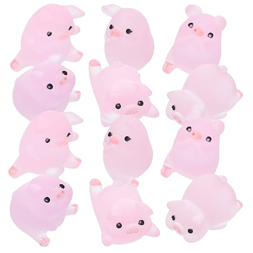 SOLUSTRE 18 Stück Teiliges Schwein Harz Charms DIY Bastelmaterial für Handyhüllen Fotoalben Kreative Dekorationen für Festivals und Kleine Kunstprojekte von SOLUSTRE