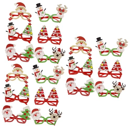 SOLUSTRE 18 Stück Teiliges Weihnachtskostüm Brillenset Komfortablem Vliesmaterial Kreative Foto Requisiten für Party Bar und Festliche Weihnachtsdeko Vielseitig Einsetzbar und zu SOLUSTRE 18 Stück Teiliges Weihnachtskostüm Brillenset Komfortablem Vliesmaterial Kreative Foto Requisiten für Party Bar und Festliche Weihnachtsdeko Vielseitig Einsetzbar und zu von SOLUSTRE