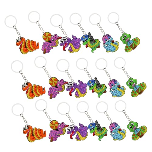 SOLUSTRE 18Stücke Schlangen Schlüsselanhänger Tierische für Kreative zur Babyparty Stilvolle Anhänger für Kindergeburtstag Einzigartige Designs für Jungen SOLUSTRE 18Stücke Schlangen Schlüsselanhänger Tierische für Kreative zur Babyparty Stilvolle Anhänger für Kindergeburtstag Einzigartige Designs für Jungen von SOLUSTRE