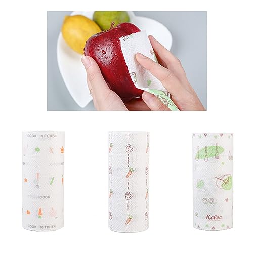 SOLUSTRE 1rolle Küchenpapier Öl Wasserabsorbierendes Papier Hochwertige Einweg-papierrolle Für Küche Und Reinigung Super Absorbierend Und Reißfest Zufälliger Stil von SOLUSTRE