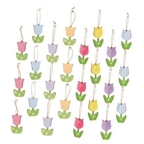 SOLUSTRE 2 Boxen Tulpen Holzanhänger Teilig Bunte DIY Holzscheiben Hängende Dekoration für Party Raumgestaltung Kreative Blumenform SOLUSTRE 2 Boxen Tulpen Holzanhänger Teilig Bunte DIY Holzscheiben Hängende Dekoration für Party Raumgestaltung Kreative Blumenform von SOLUSTRE