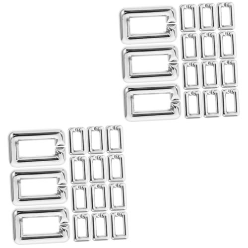 SOLUSTRE 2 Sätze Abs Dekorative Kettenverbinder Mit Schnappverschluss Rechteckige Uv Beschichtete Kettenglieder in Silber Schnellverbinder Für Taschen Kleidung Und Diy Schmuck 50 Stück * 2 von SOLUSTRE