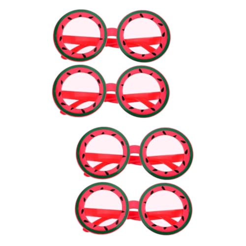 SOLUSTRE 2 Sätze Wassermelonengläser Spaß Schüttgut Thematisiert Requisiten Kreis Lustige Brille Party Zubehör Partyzubehör Brille Foto-requisite Hawaiianische Partybrille Stk 2 Stück * 2 von SOLUSTRE