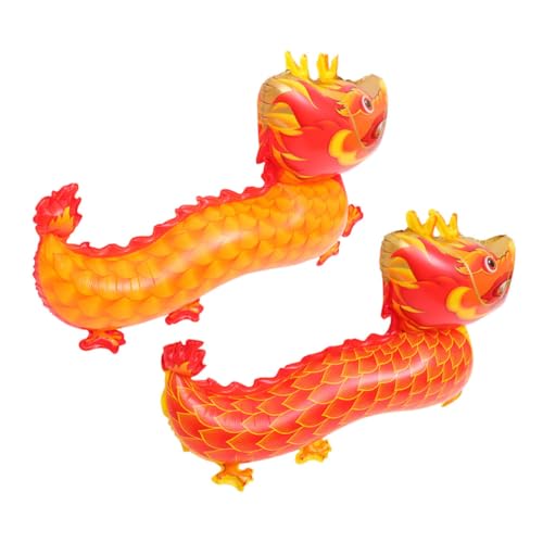 SOLUSTRE 2 Stück Chinesische Drachen Folienballons Langlebig Farbenfrohe Dekoration für Frühlingsfest und Geburtstag Cartoon Design Robustes Aluminiumfolie Material für Familienfeiern und SOLUSTRE 2 Stück Chinesische Drachen Folienballons Langlebig Farbenfrohe Dekoration für Frühlingsfest und Geburtstag Cartoon Design Robustes Aluminiumfolie Material für Familienfeiern und von SOLUSTRE