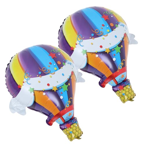 SOLUSTRE 2 Stück Heißluftballon Folienballons Alles Zum Geburtstag Dekorationen Regenbogen-partydekorationen Reise-party-ballons Aluminiumfolie SOLUSTRE 2 Stück Heißluftballon Folienballons Alles Zum Geburtstag Dekorationen Regenbogen-partydekorationen Reise-party-ballons Aluminiumfolie von SOLUSTRE