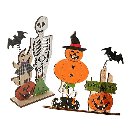 SOLUSTRE 2 Stück Holz Tischdeko für Halloween Tischmittelstück mit Skelett und Kürbis Dekoration für Halloweenfeiern Fotorequisiten für Unvergessliche Erinnerungen SOLUSTRE 2 Stück Holz Tischdeko für Halloween Tischmittelstück mit Skelett und Kürbis Dekoration für Halloweenfeiern Fotorequisiten für Unvergessliche Erinnerungen von SOLUSTRE