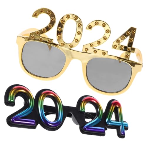 SOLUSTRE 2 Stück Partybrillen Zahlenbrille Karneval Kostüm Eyewear Foto Requisiten für Neujahrsfeier und Festlichkeiten SOLUSTRE 2 Stück Partybrillen Zahlenbrille Karneval Kostüm Eyewear Foto Requisiten für Neujahrsfeier und Festlichkeiten von SOLUSTRE
